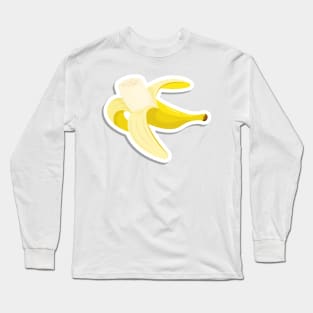 Peeled yellow banana Long Sleeve T-Shirt